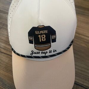 Birdie Boss happy Gilmore White and Tan Embroidered Baseball Cap